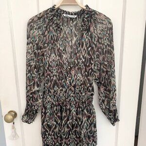 Zara chiffon mini dress. size L